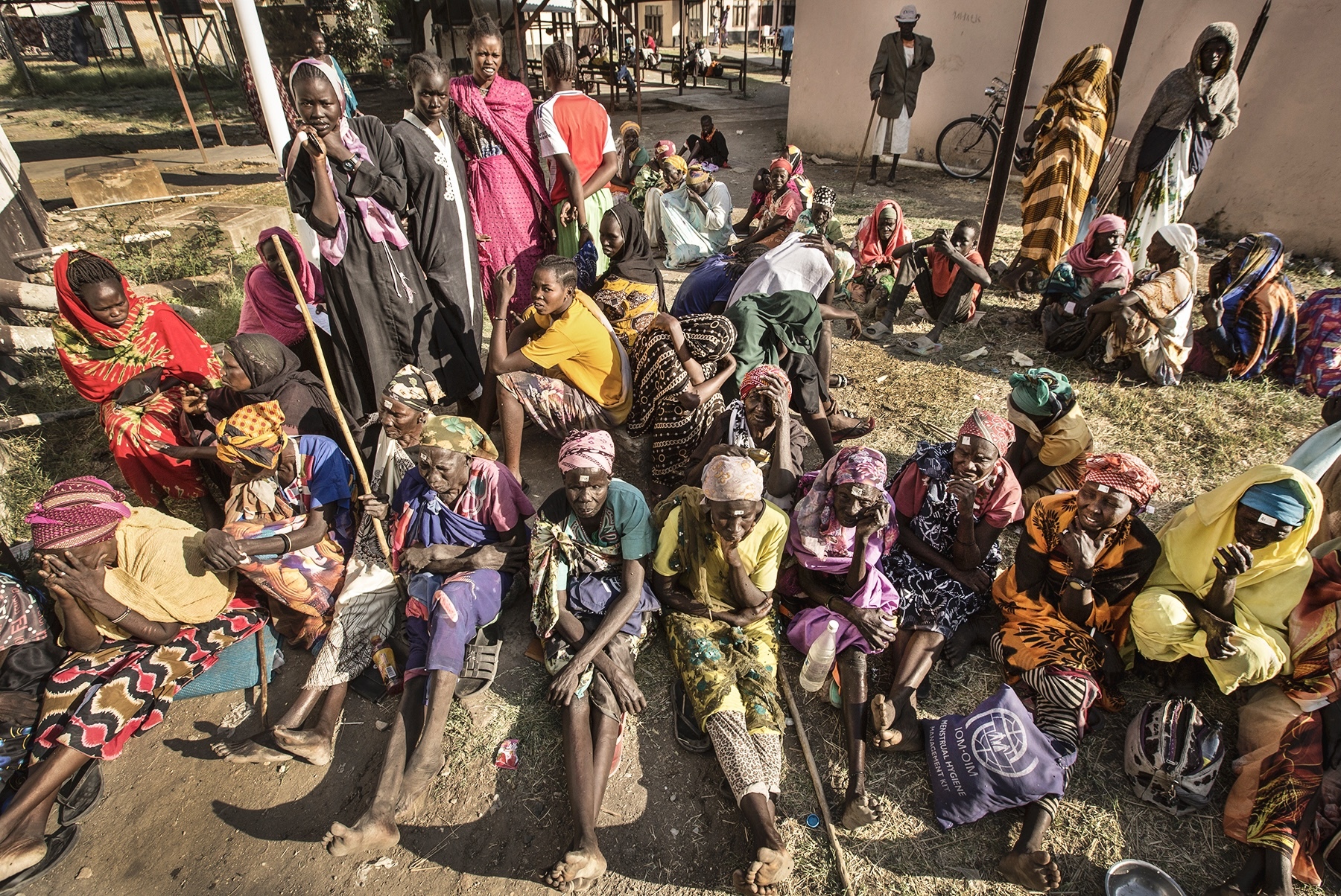 Chris Hildreth photograph of blind patients at surgical outreach in South Sudan