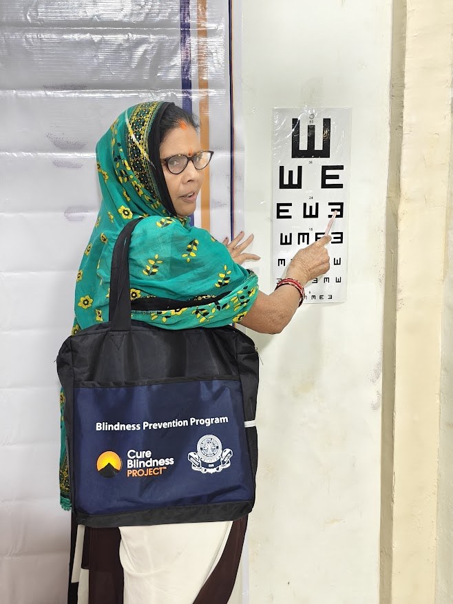 Community Health Workers learn to perform visual acuity exams