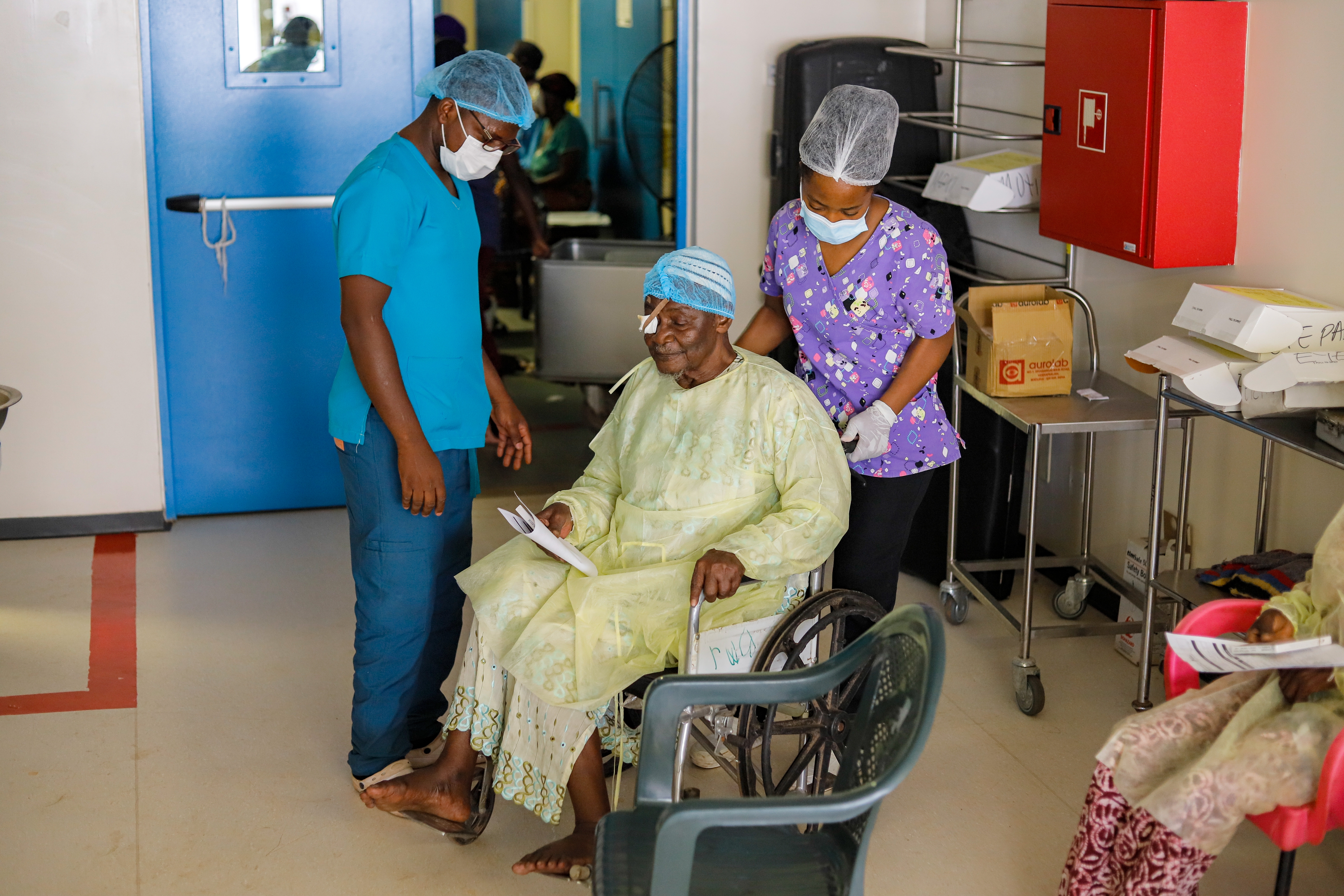 Abdulai Adam, 86, recipient of a free cataract surgery