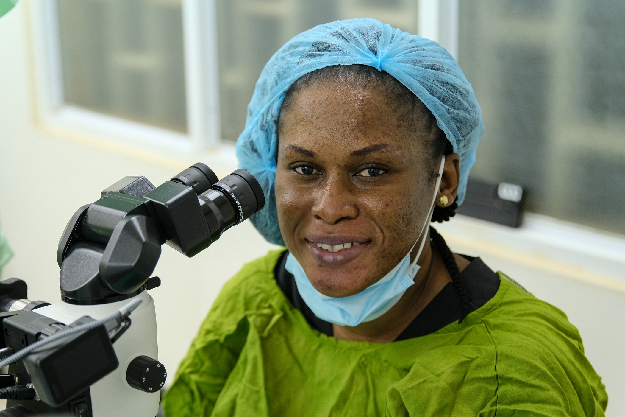 Dr. Gloria Kyeremeh at Tarkwa Hospital in Ghana, completing the first outreach with her new outreach kit.