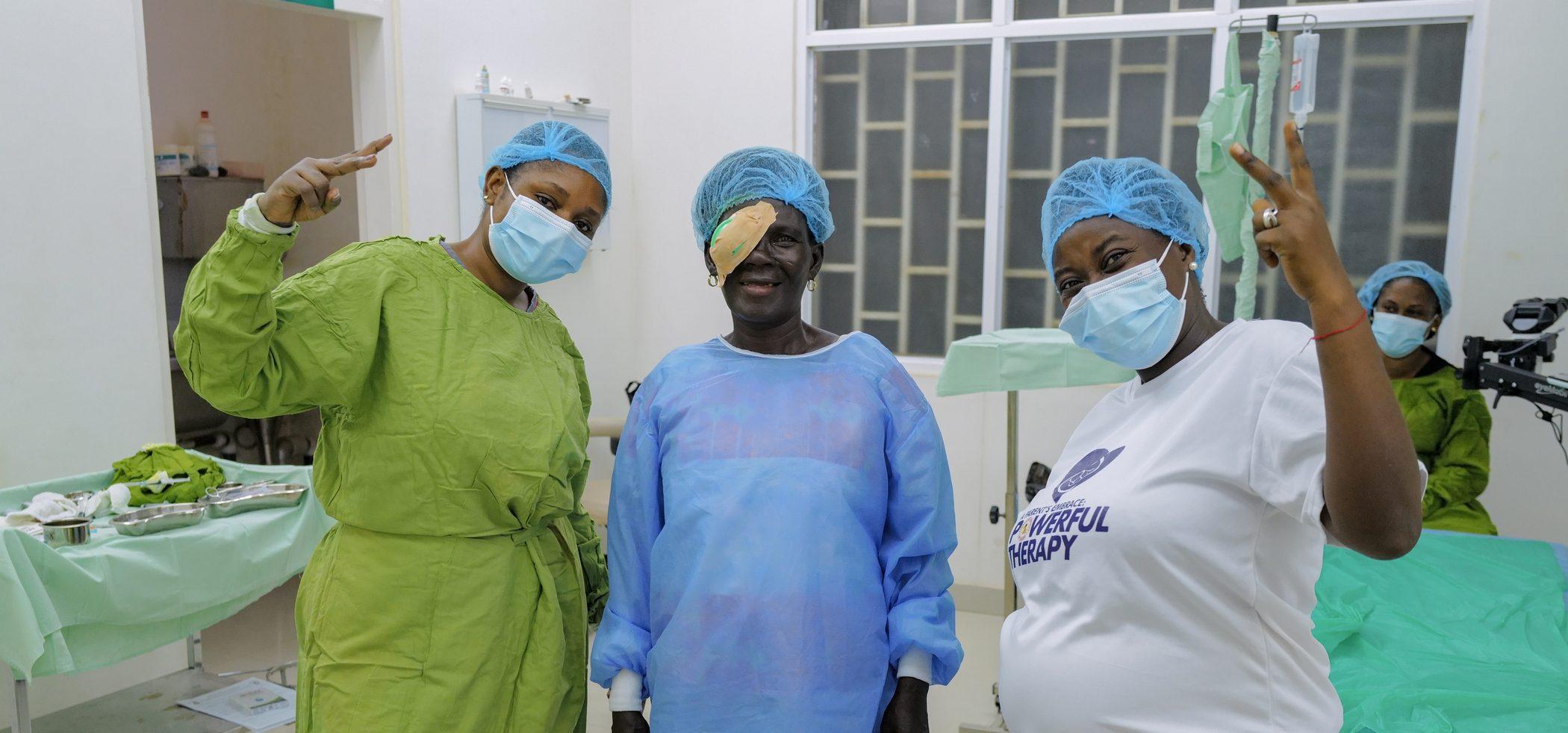 Dr. Gloria Kyeremeh at Tarkwa Hospital in Ghana, completing the first outreach with her new outreach kit.