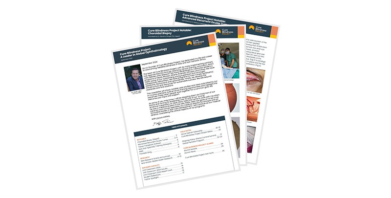 New Medical Newsletter for Cure Blindness Project