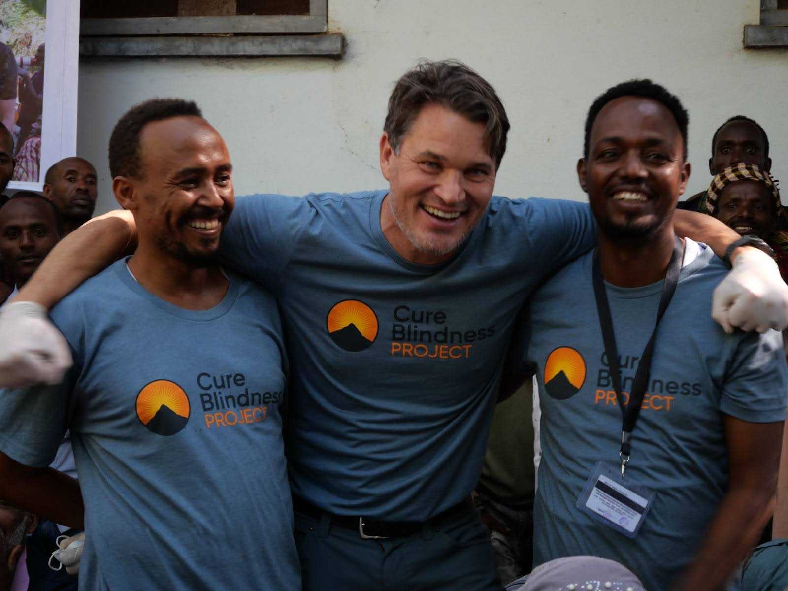 Dr. Matt Oliva with ophthalmic nurses Kedir Mohammed and Ezedin Jemal